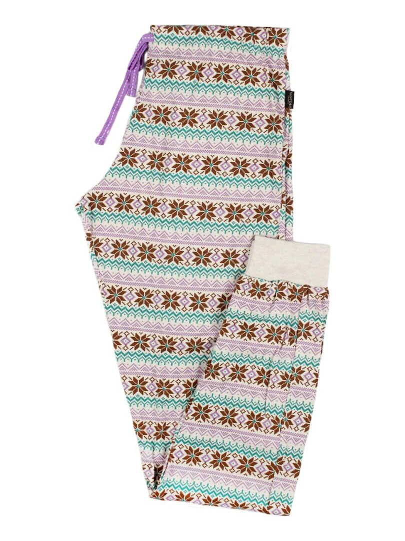 Pyjama manches longues pantalon Felpa The Foxes ivoire   Ecru