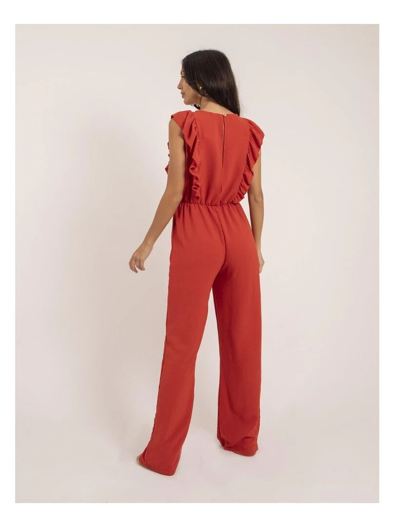 Combi pantalon fluide ELVIRA Orange corail