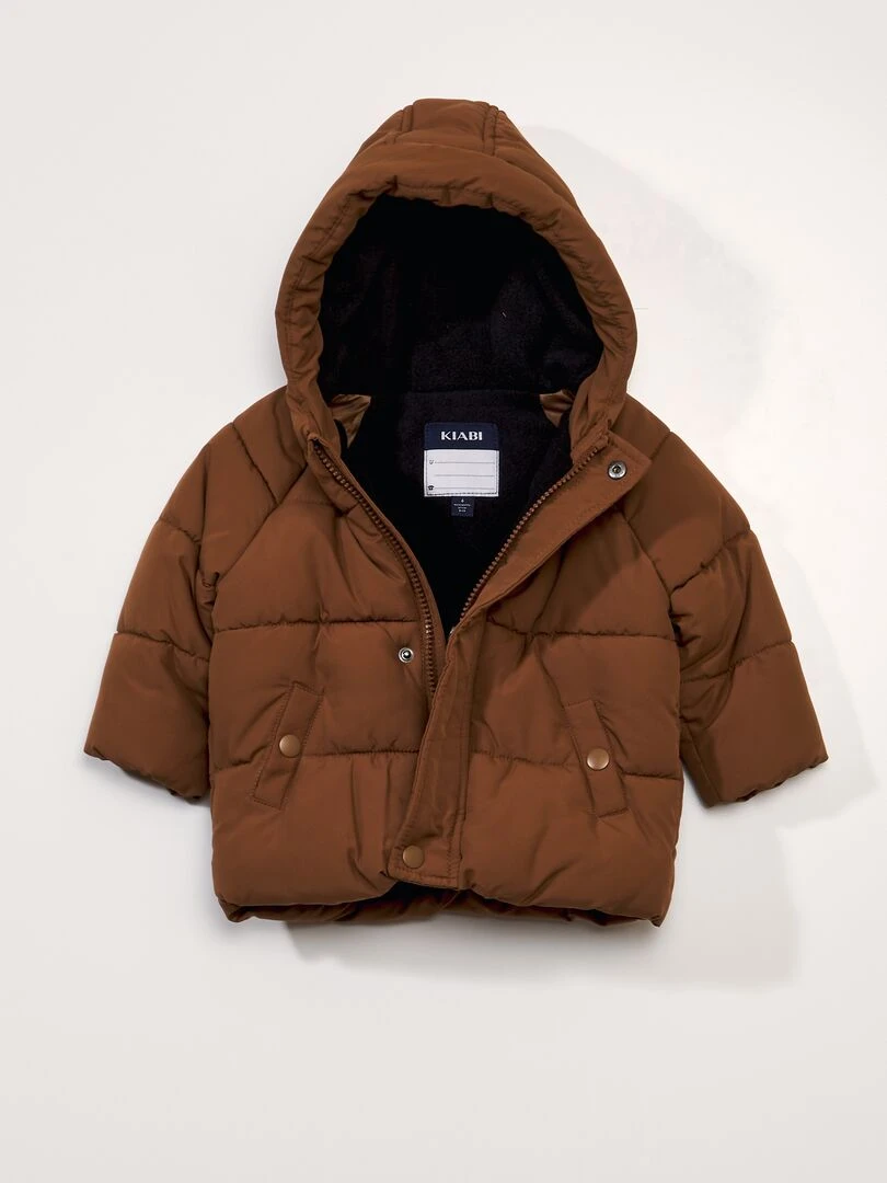 Doudoune unie   Marron