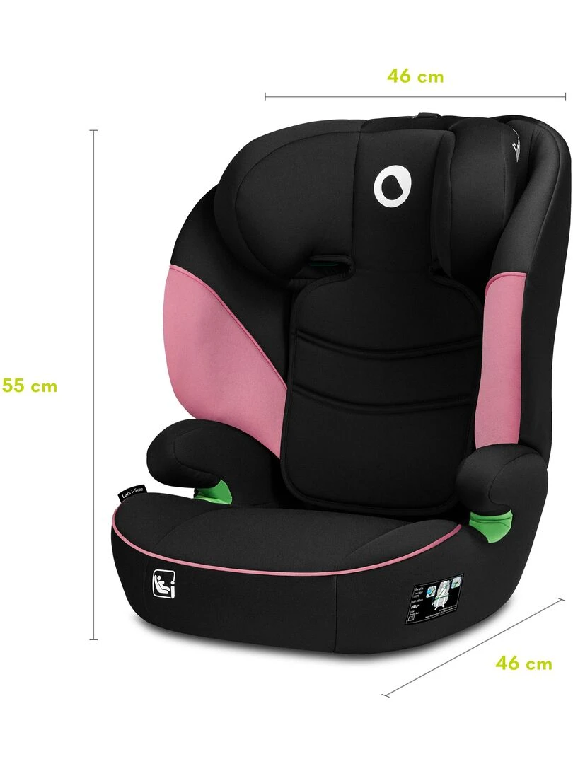 LIONELO Lars i Size   Siège auto bébé évolutif   Groupe 2 3   Rose   Noir Rose