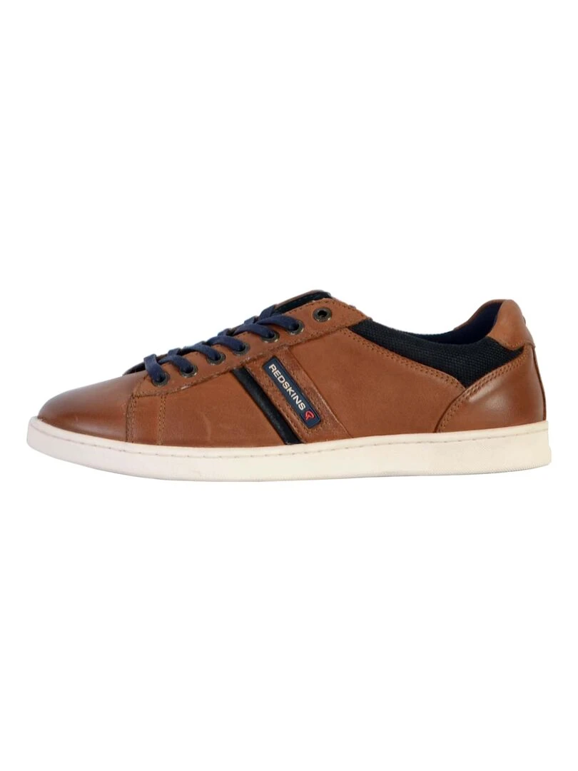 Basket Cuir Redskins Diplomate Marron