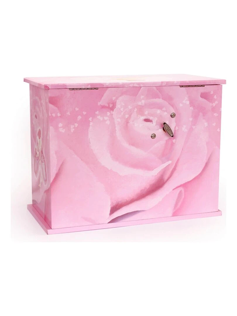 Grande boîte à bijoux musicale à tiroirs Ballerine rose   N/A