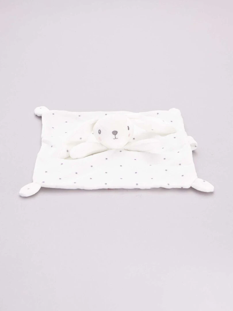 Doudou velours   blanc