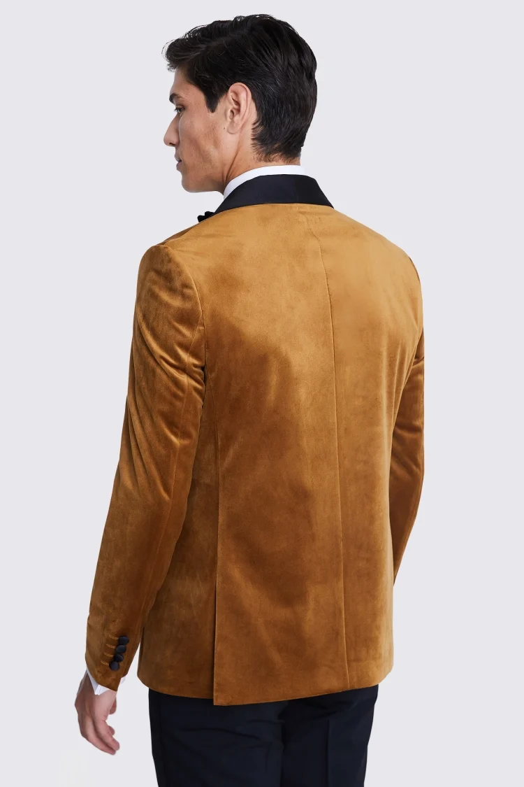 Slim Fit Camel Velvet Jacket   Buy Online at Moss