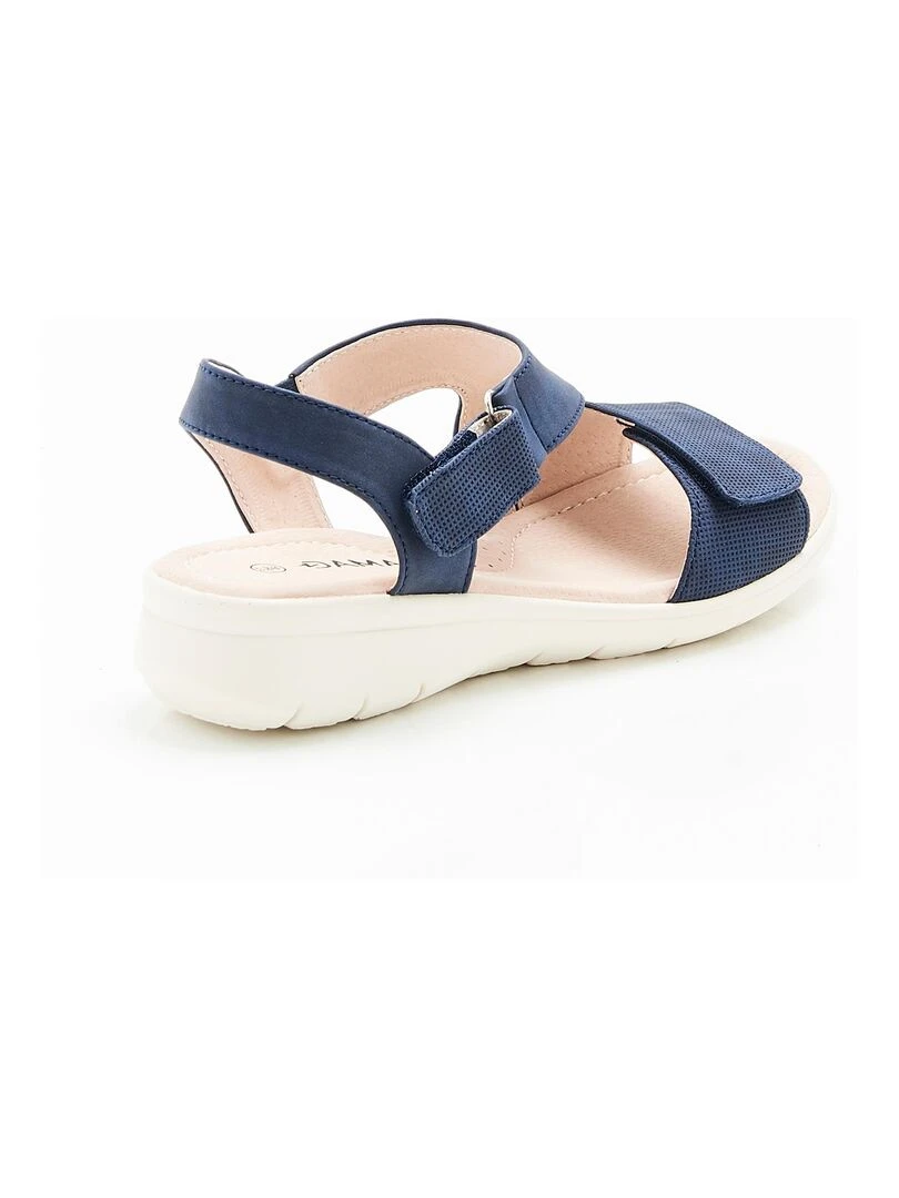 Sandales compensées ouverture totale   Damart   Bleu marine