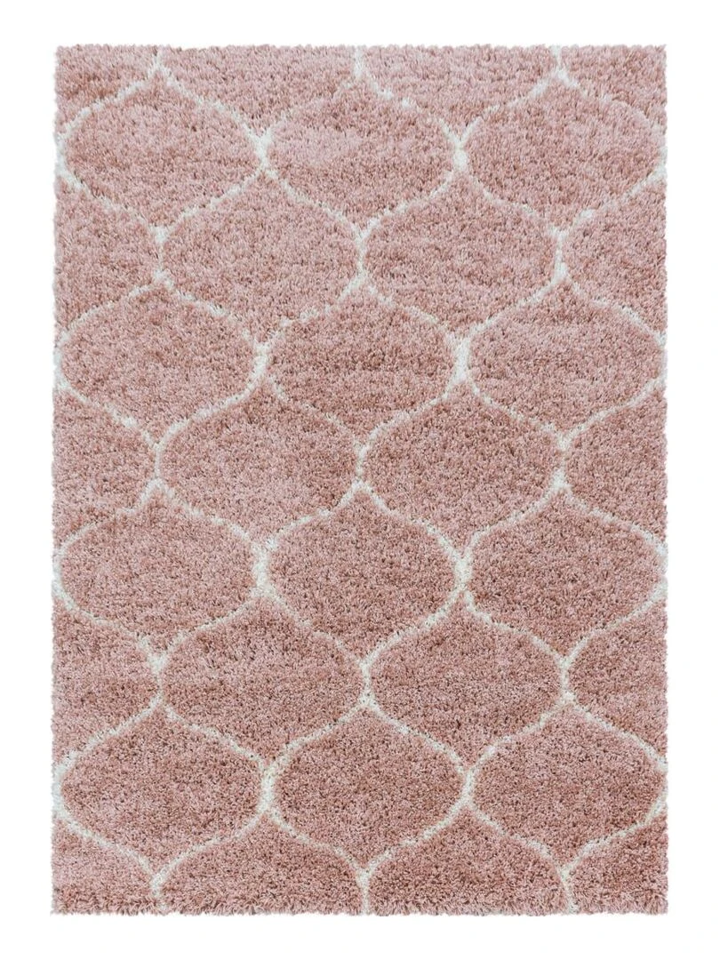 Tapis shaggy SCANDINAV A OEKO TEX® Rose