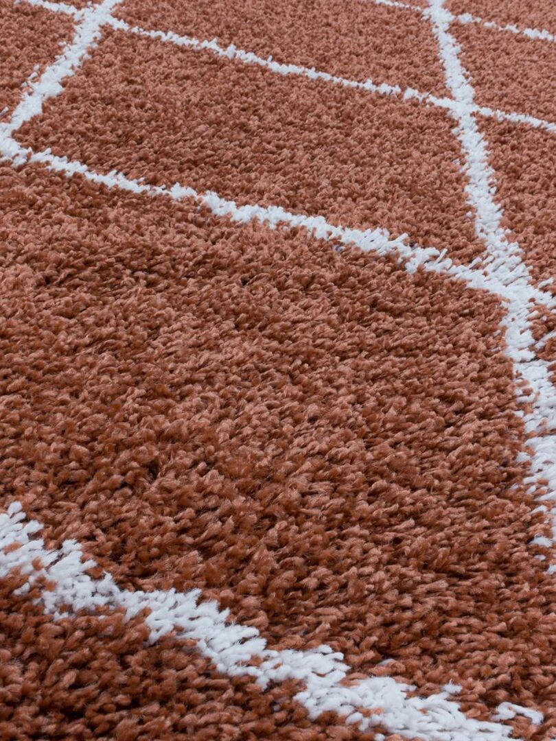 Tapis berbère style SHAGGY A OEKO TEX® Orange