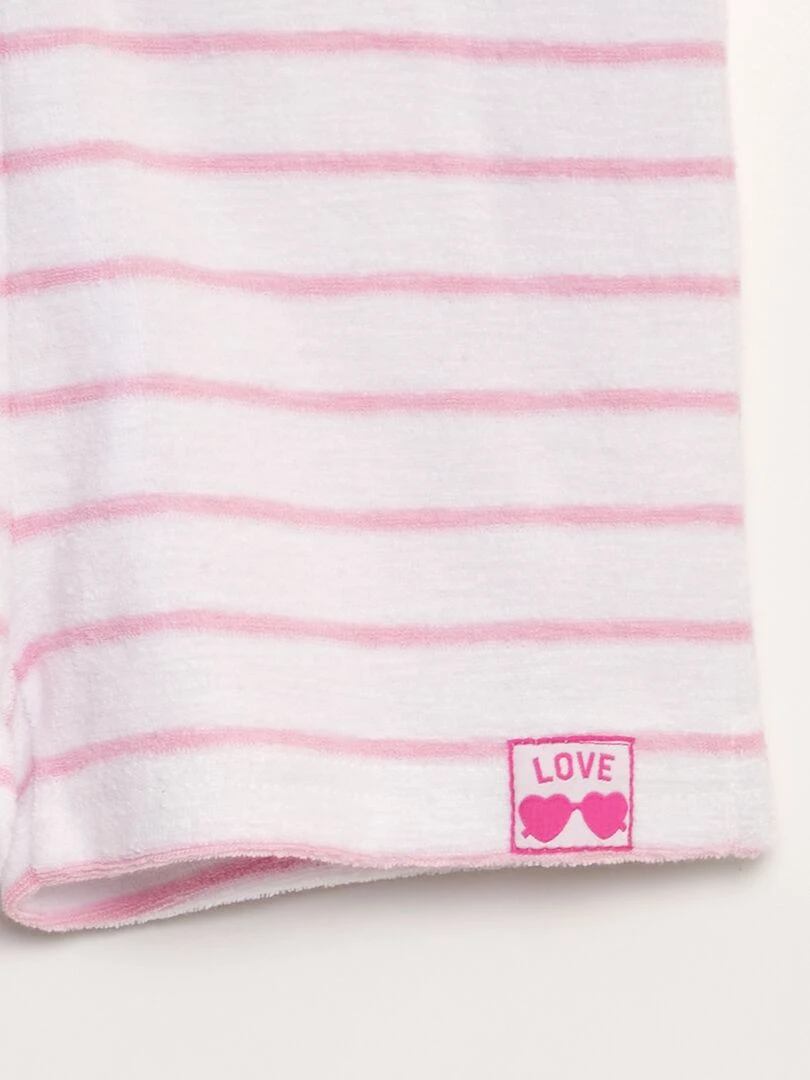 Short épais à rayures Rose