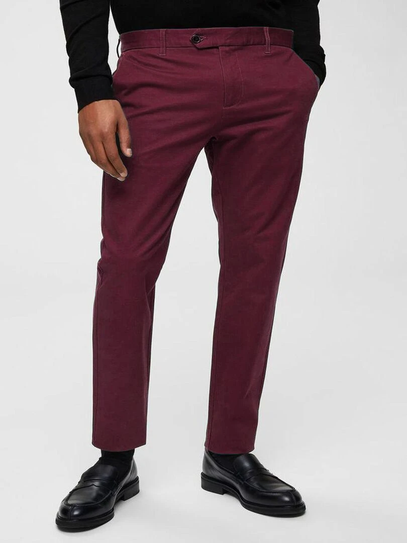 Pantalon en polyviscose Kebello Bordeaux