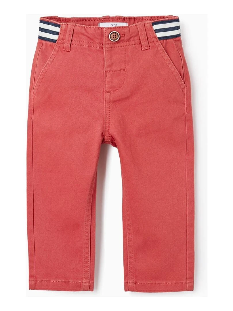 Pantalon Chino en Sergé pour Bébé Garçon ATLANTIC COMPANY Rouge