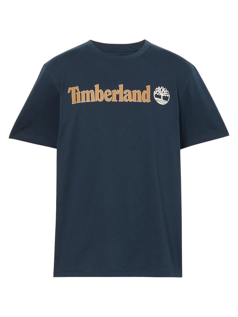 Tee Shirt Timberland Linear Logo Short Sleev Bleu