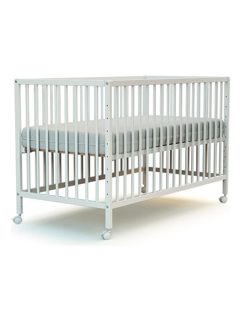 WEBABY    Lit bébé cododo en bois Blanc 60 x 120 cm   Blanc