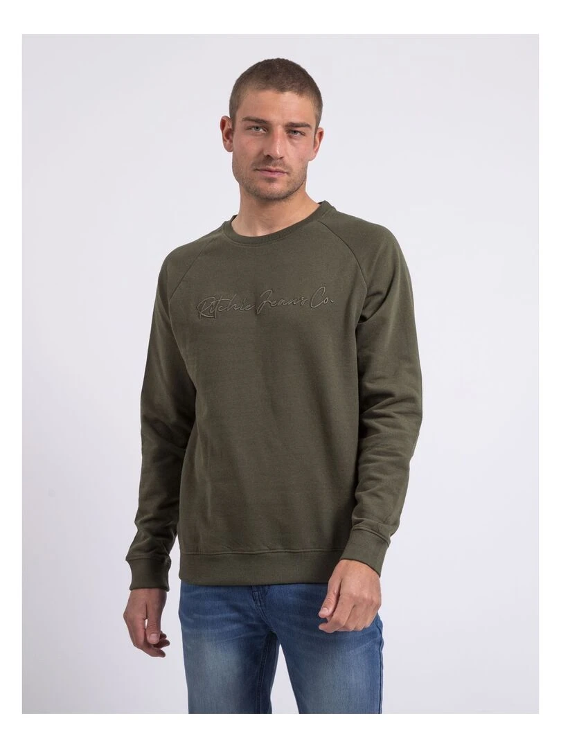 Sweat col rond WINAMOK   Kaki