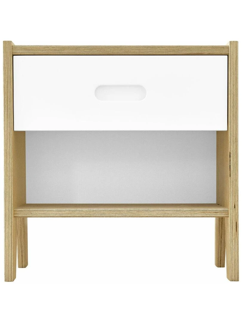 Chevet Samy AKITEN RETAIL Blanc Marron