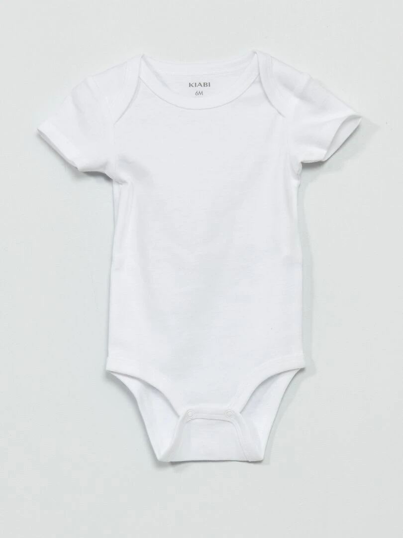 Lot de 3 bodies en jersey   blanc