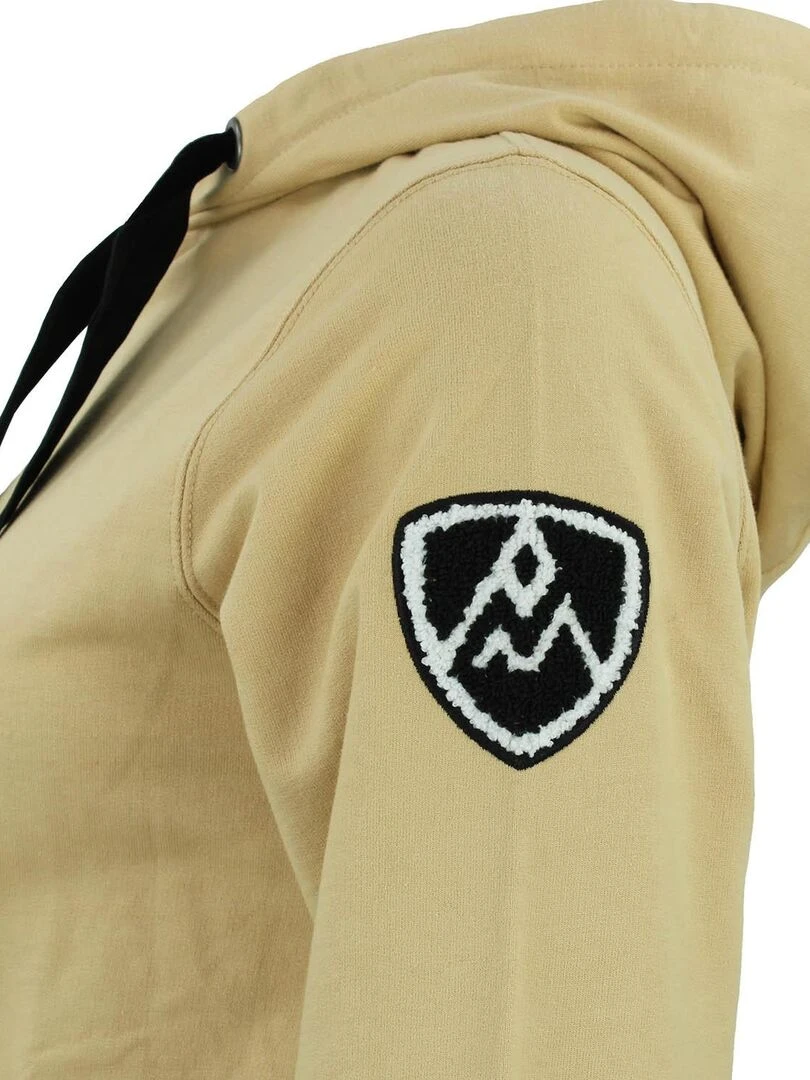 Sweat zippé à capuche femme ACLARA   Beige