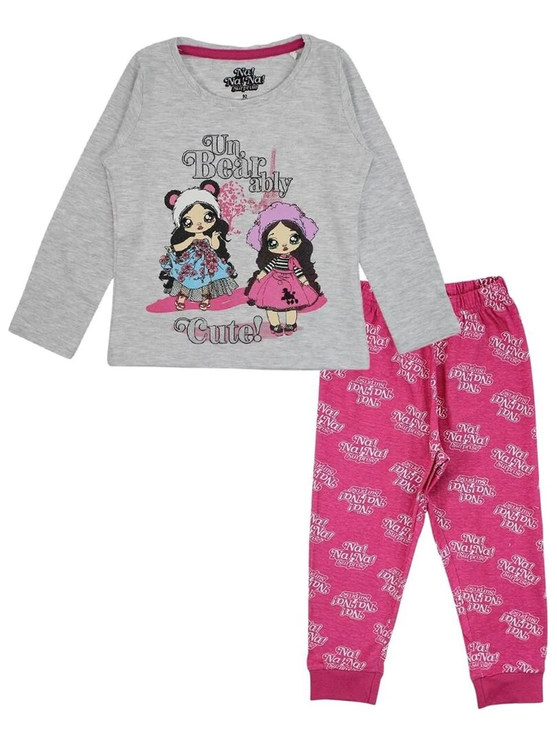 MGA Entertainment Pyjama fille imprimé Nana en coton Gris