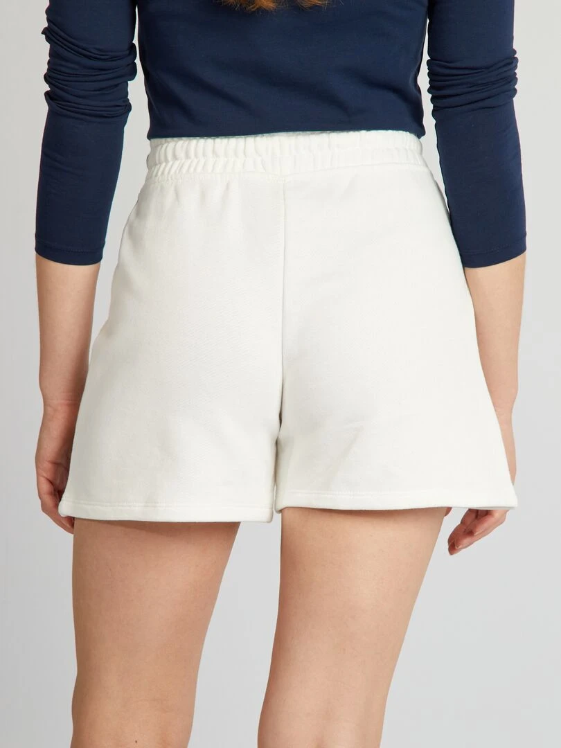 Short en coton USA   Blanc