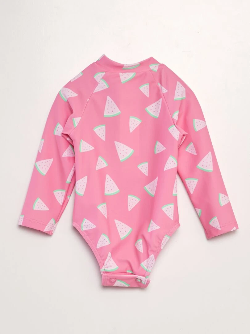 Body maillot de bain imprimé   1 pièce   Rose