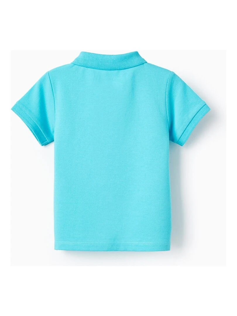 Polo en Piqué de Coton pour Bébé Garçon manches courtes EXPLORING AUSTRALIA Bleu clair