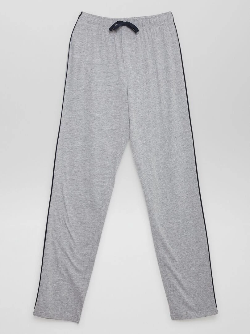 Pyjama long pantalon + t shirt   2 pièces   Gris