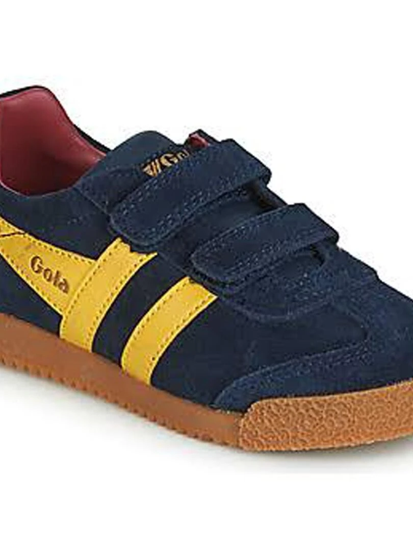 Basket Gola Enfant Harrier Velcro Bleu