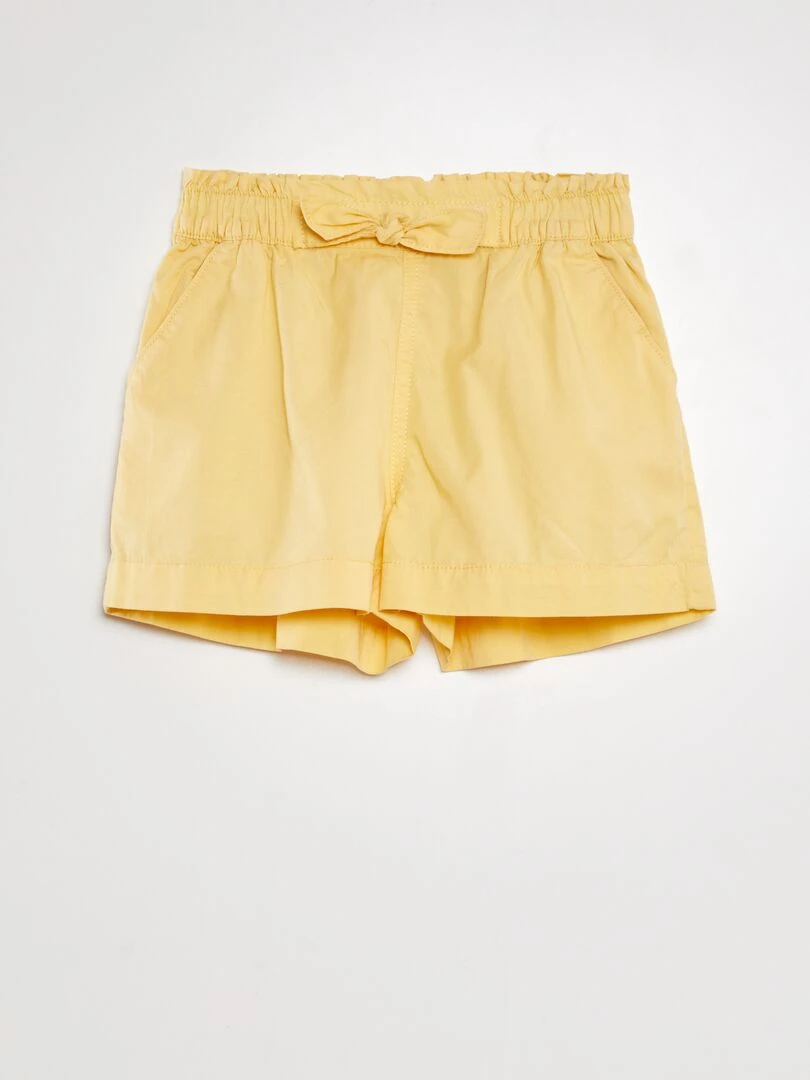 Short paperbag avec ceinture Jaune