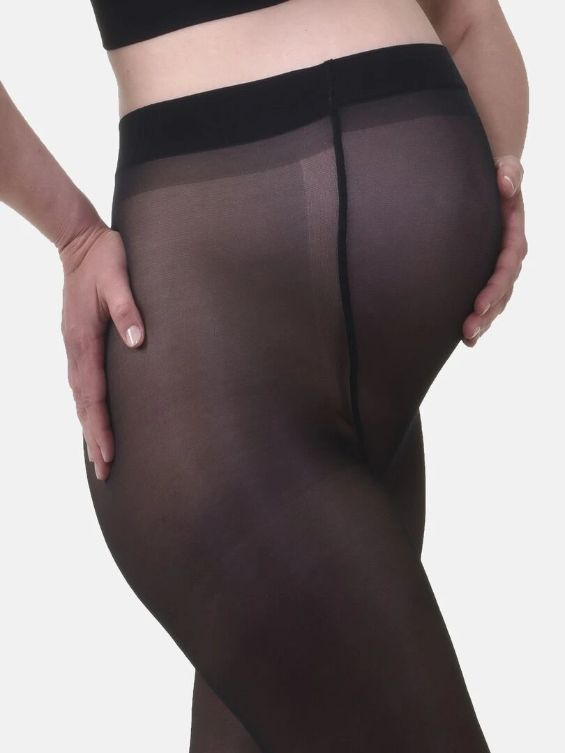 Duo Pack Collants de grossesse transparant confortables 20den   Noir