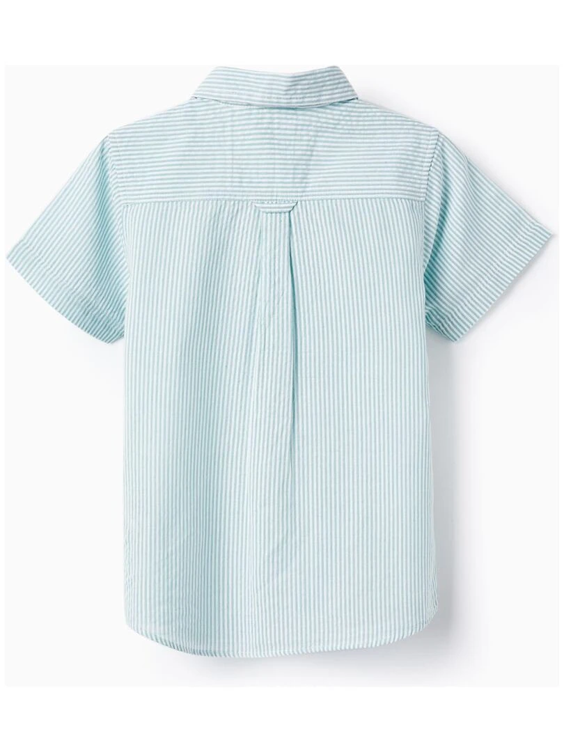 Chemise À Rayures Pour Garçon manches courtes Vert