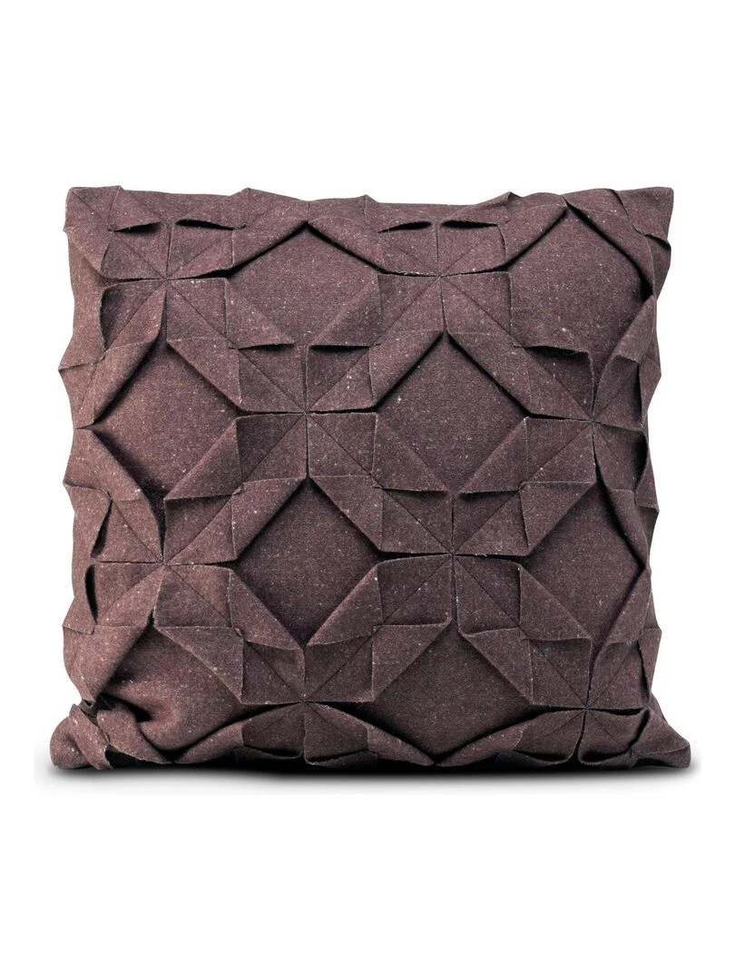 Housse de coussin décoratif Origami felt "Happyfriday" Bordeaux