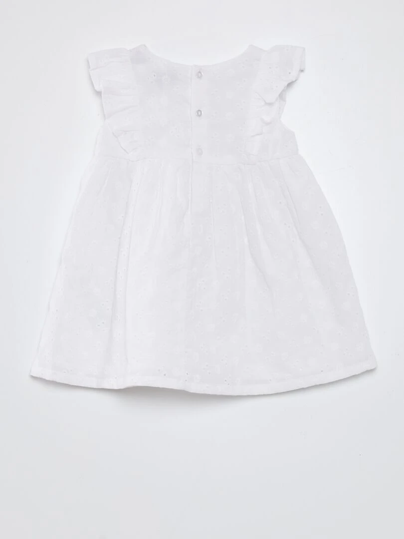 Robe avec broderies anglaises blanc