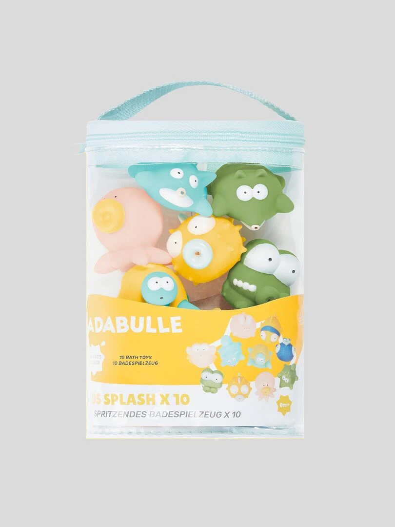 Lot de 10 jouets de douche aspergeurs 'Badabulle' Multicolor