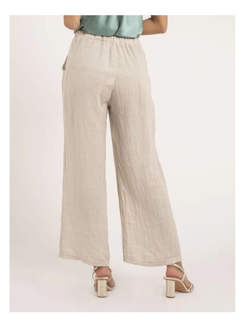 Pantalon lin ERNEST Ecru