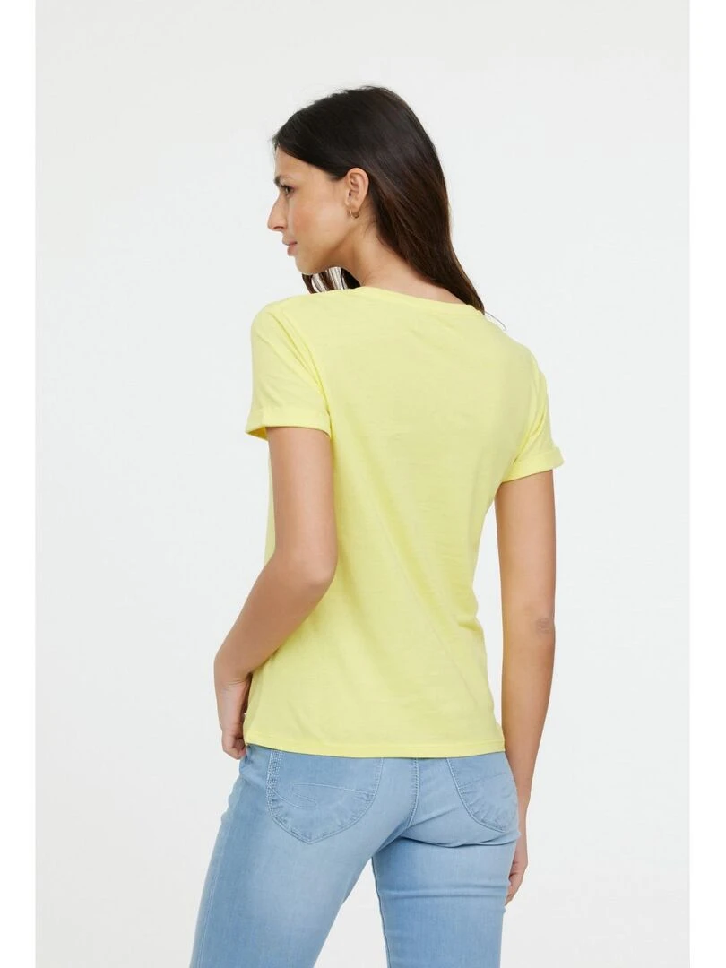 Lee Cooper   T Shirt coton  ARARI MC   Jaune citron