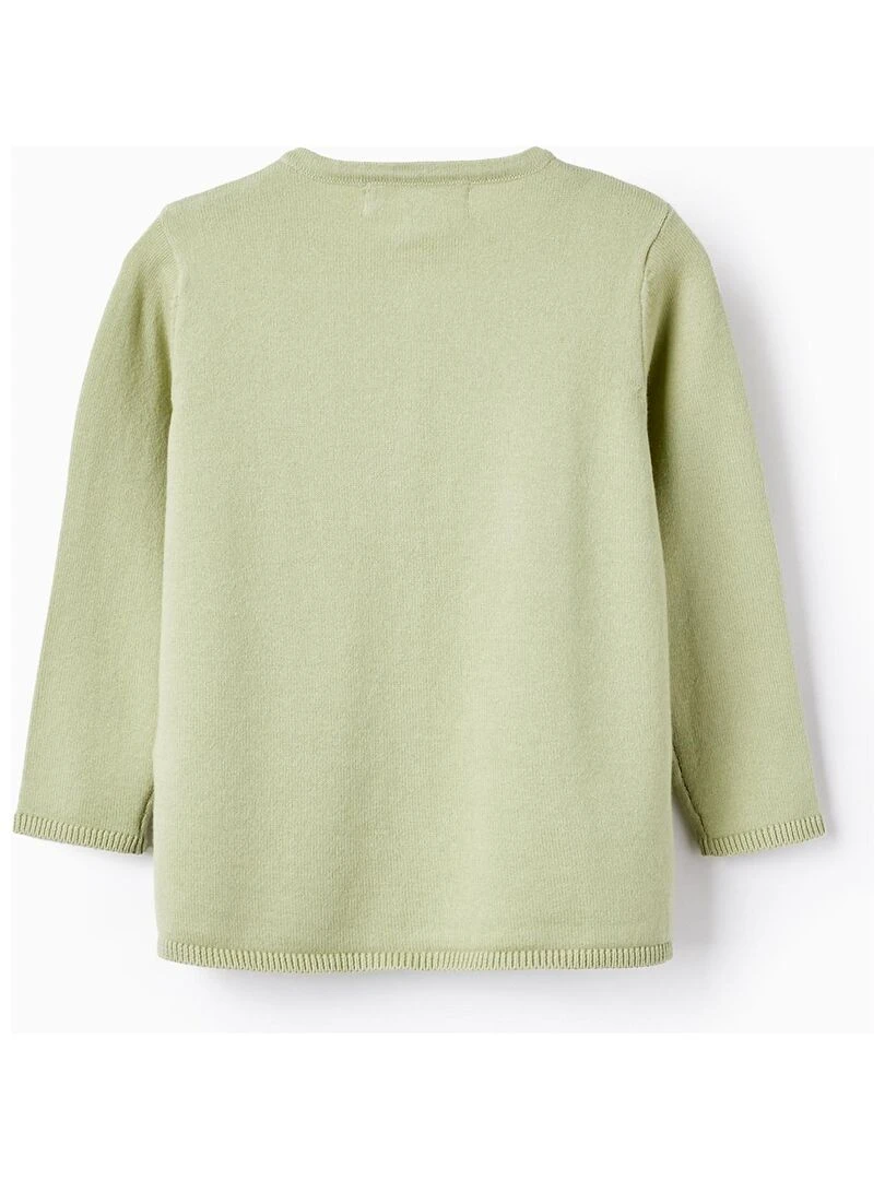 Veste en Maille en Coton pour Fille Vert clair