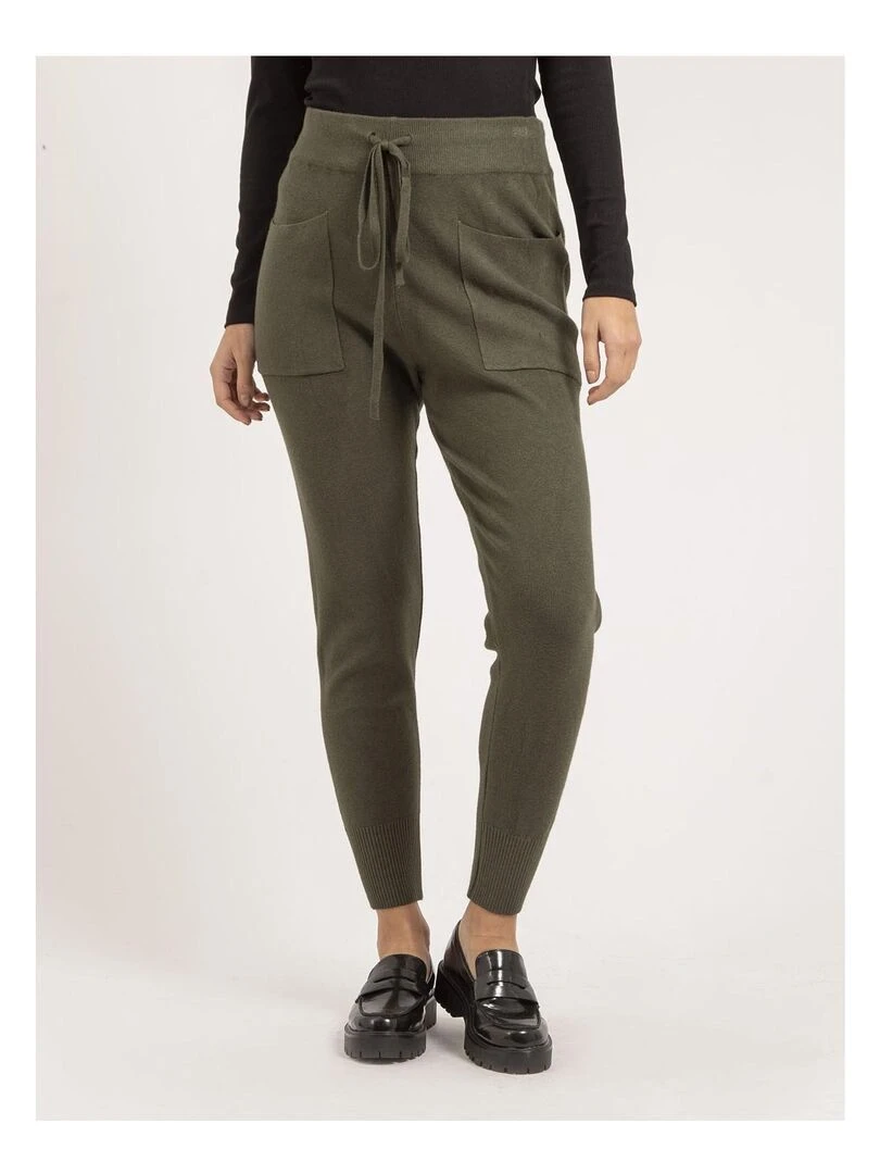 Pantalon jogging en maille ELSA Kaki