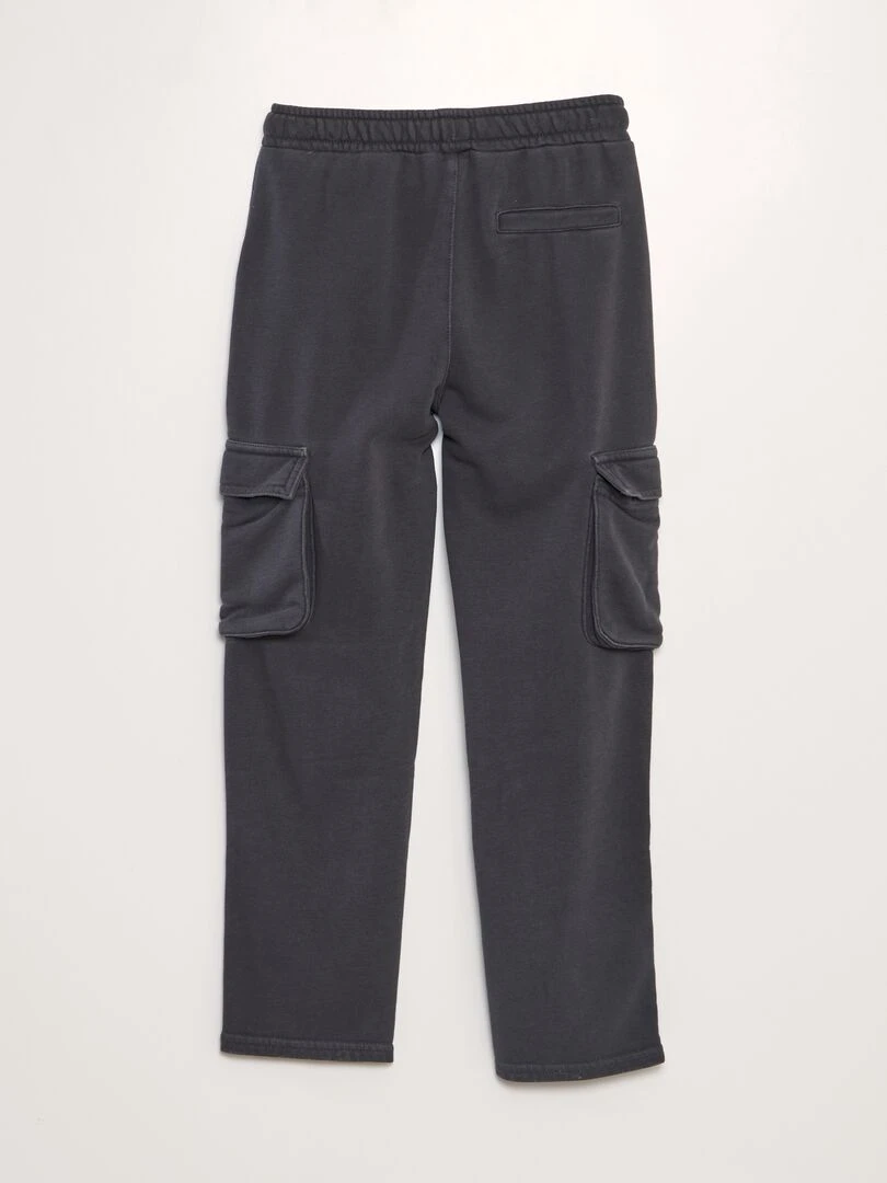 Pantalon droit avec poches à rabat Noir