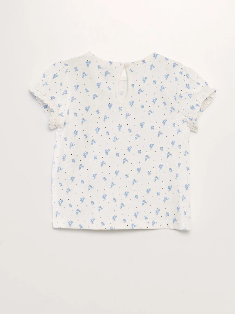 Ensemble legging + t shirt imprimé   2 pièces   Blanc