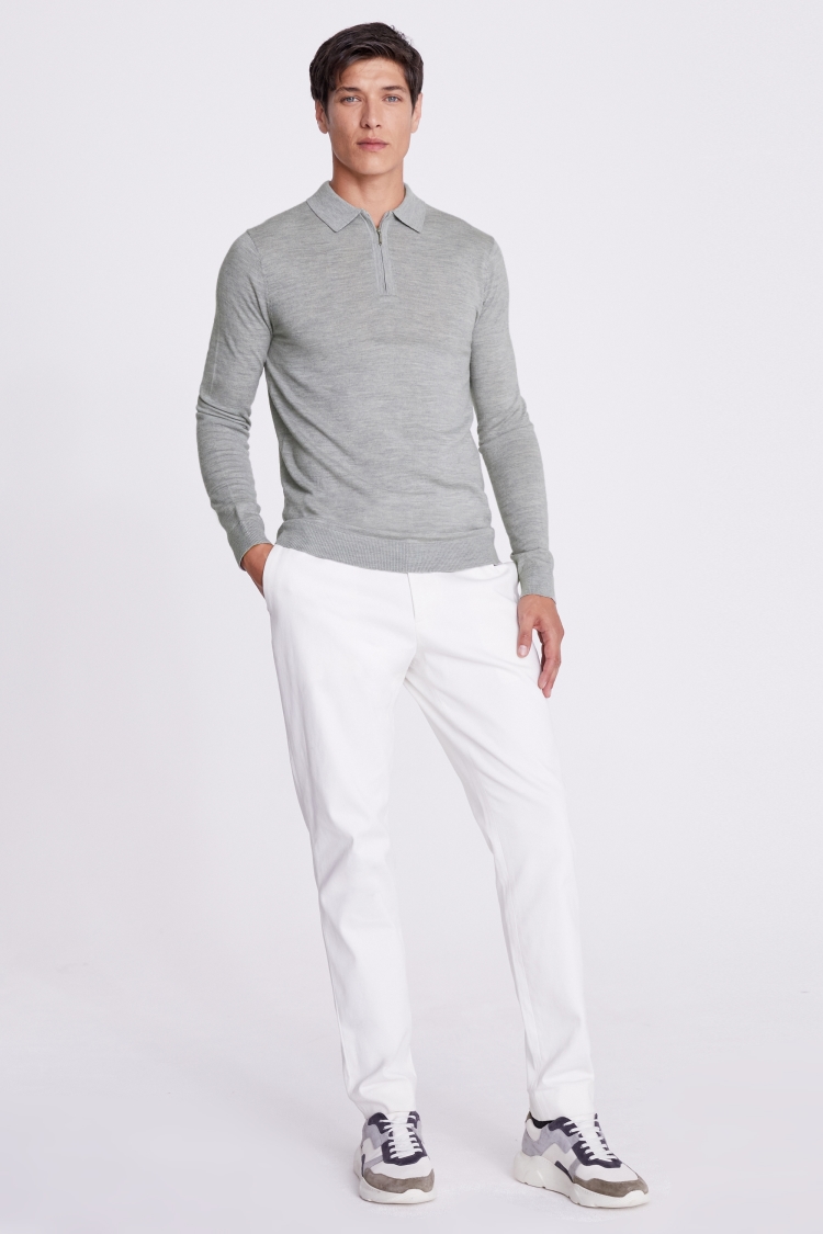White Piqué Polo Shirt   Buy Online at Moss