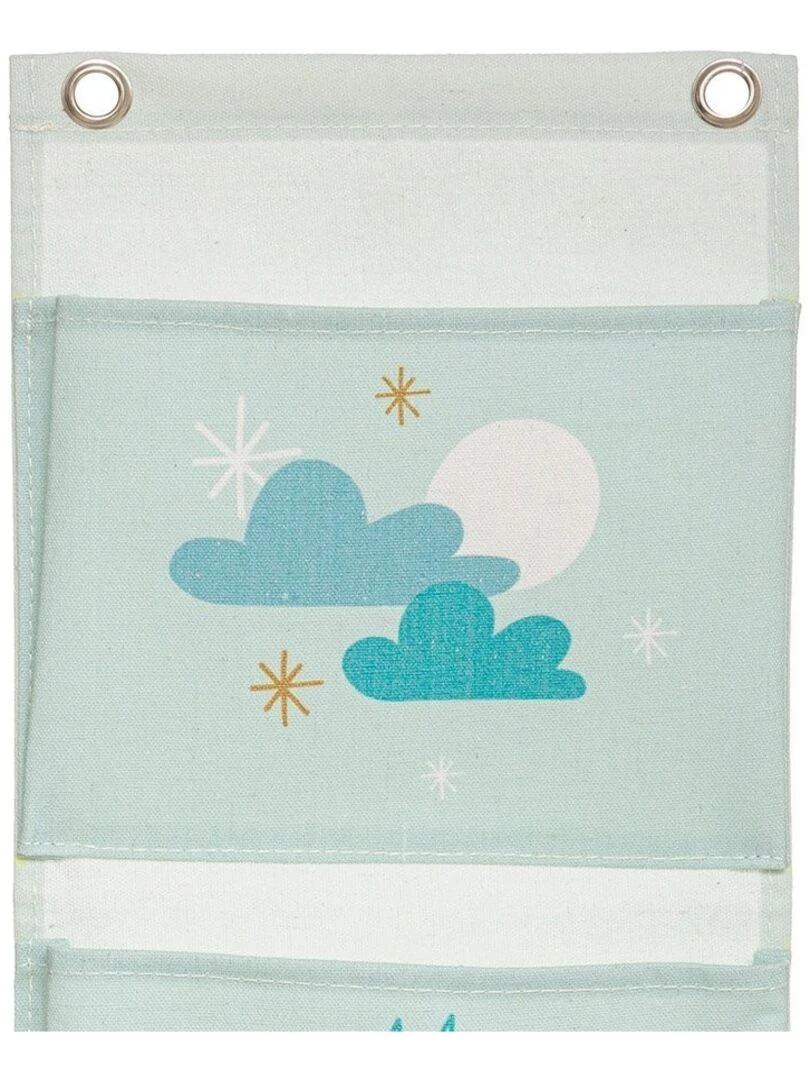 Rangement enfant 3 pochettes bleu Bleu