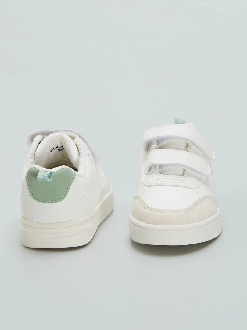 Baskets modes à scratchs   blanc