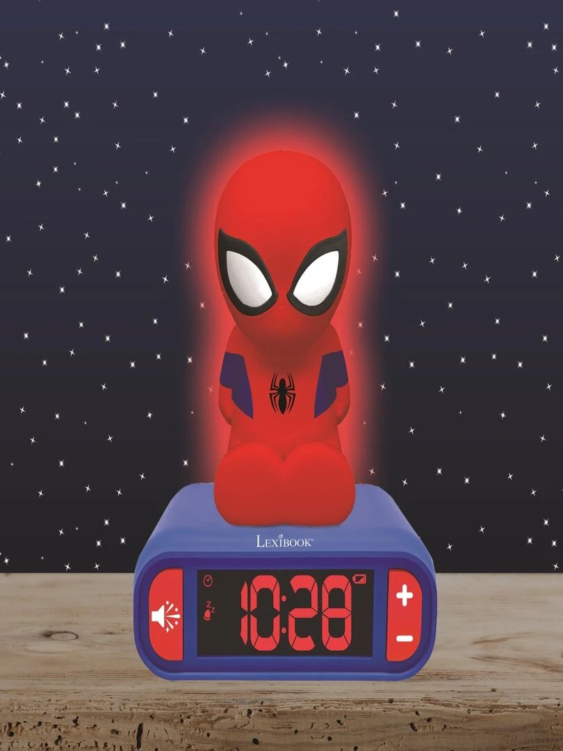 Réveil Avec Veilleuse En 3d Design Spiderman Et Effets Sonores N/A