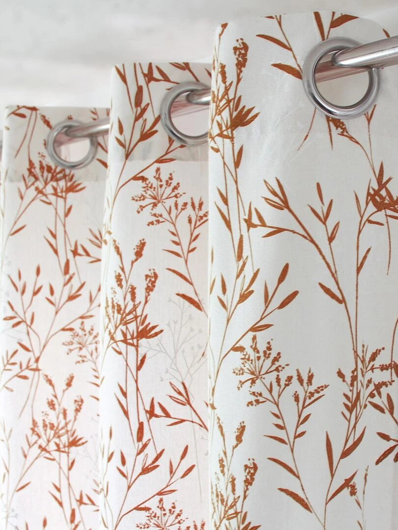 Rideau print végétales   Orange