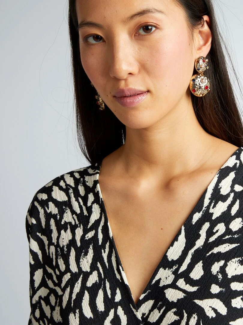 Robe portefeuille   NOIR