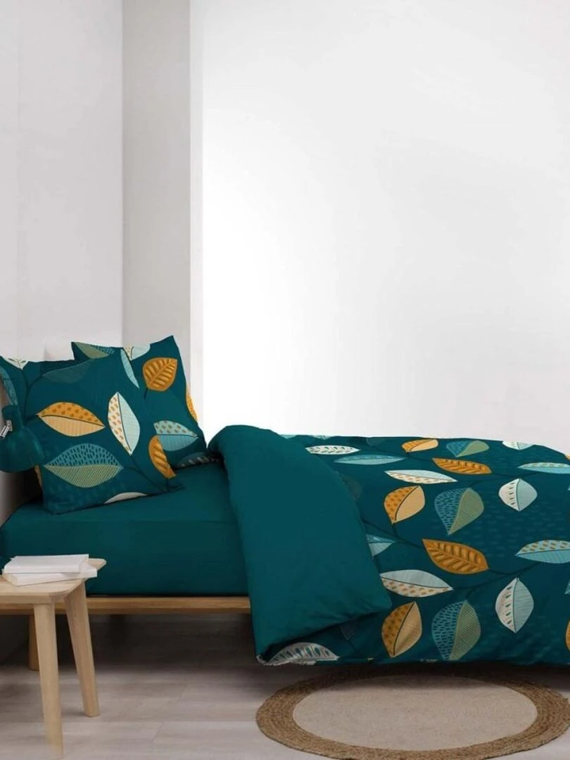 Housse de couette  + taie(s) Olympie coton 42 fils   Bleu