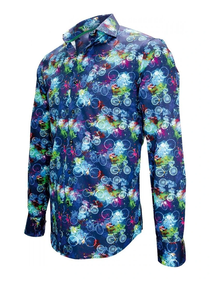 Chemise imprimée BICYCLE   Bleu