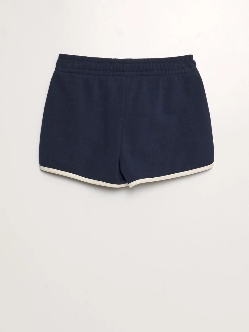 Short en molleton fin BLEU