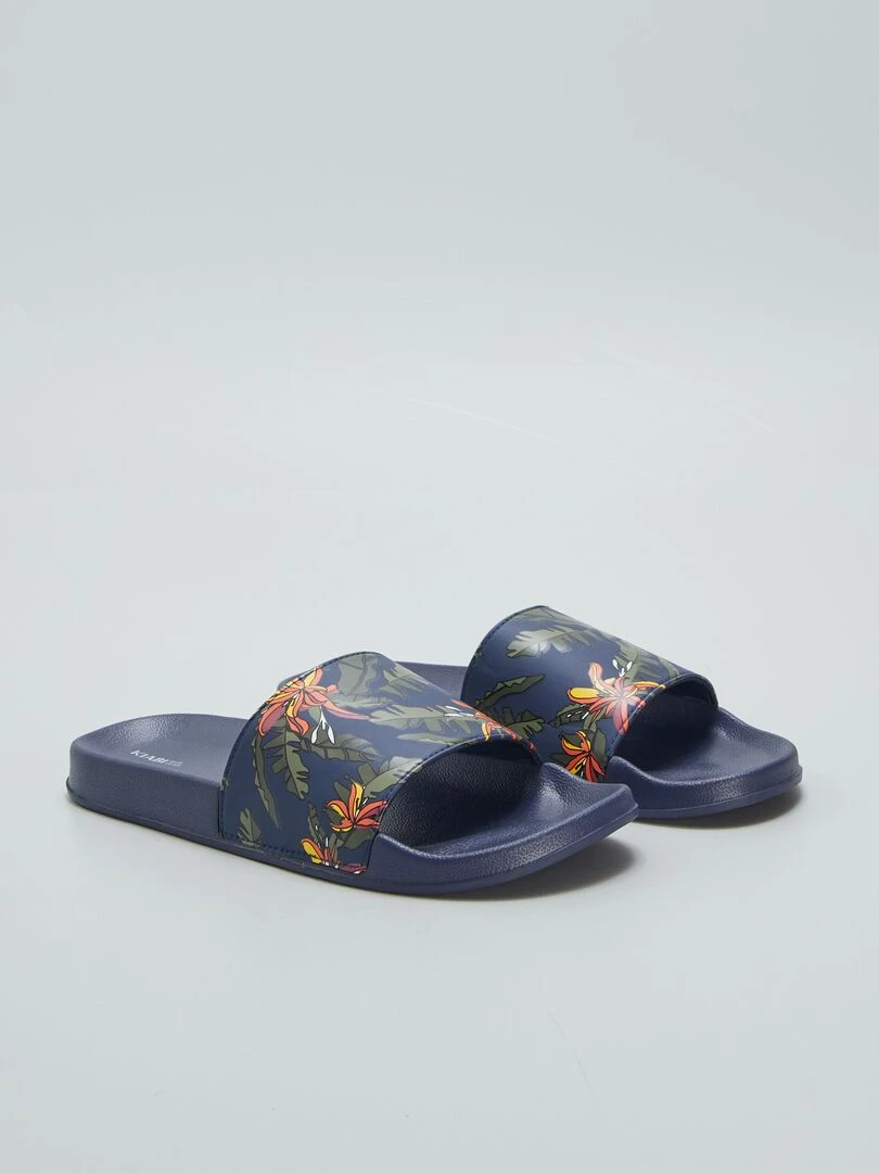 Mules de piscine Bleu