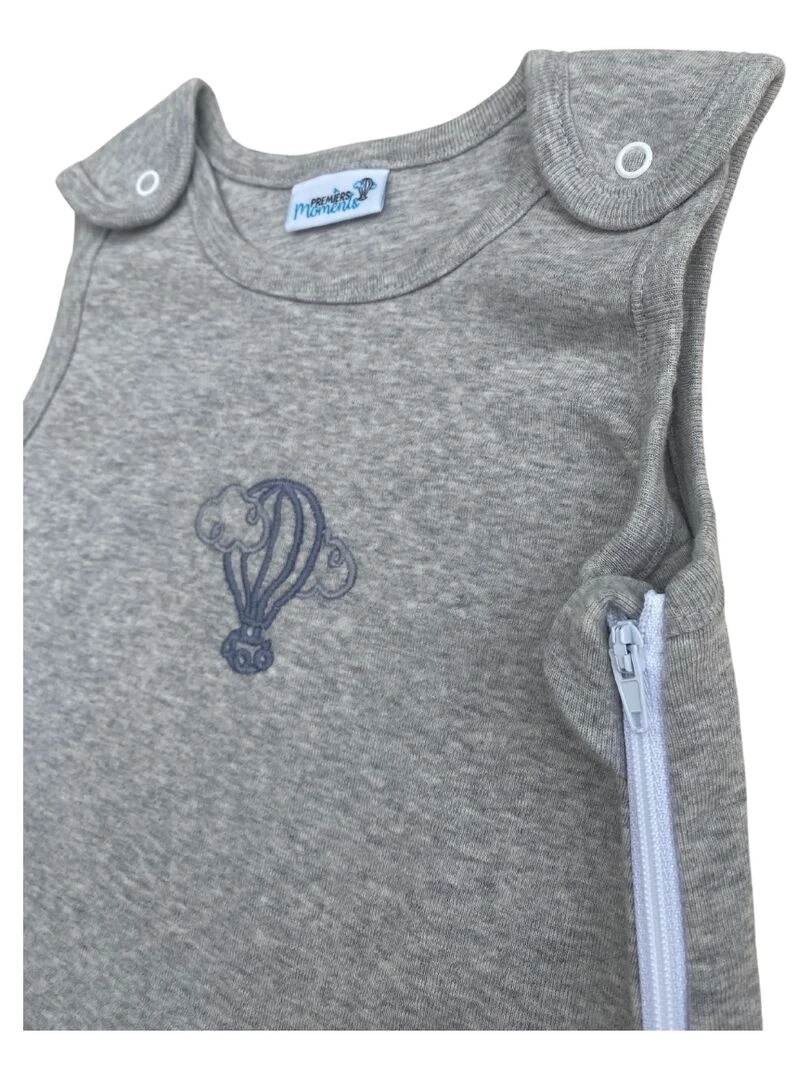 Gigoteuse Été Légère 0 3 mois en Coton Bio couleur Perle   Gris