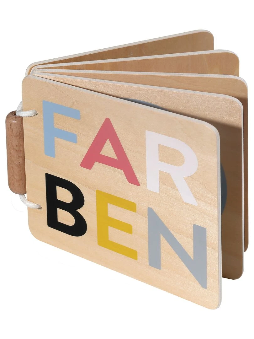 Livre en bois couleurs Multicolore